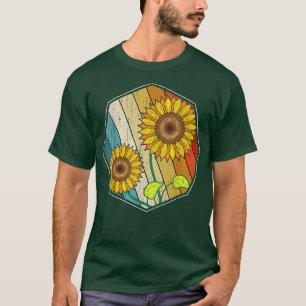 Camiseta Amarillo girasol Amante Gardener Retro Sol
