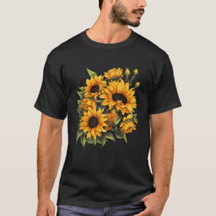 Camiseta Amarillo girasol Cuzco verano Flores de sol Floral