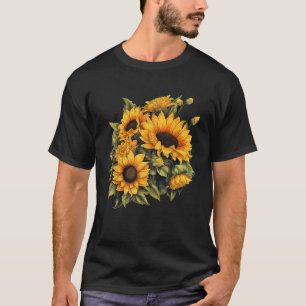 Camiseta Amarillo girasol Cuzco verano Flores de sol Floral