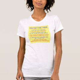 Camiseta Amarillo idéntico de las preguntas de los gemelos