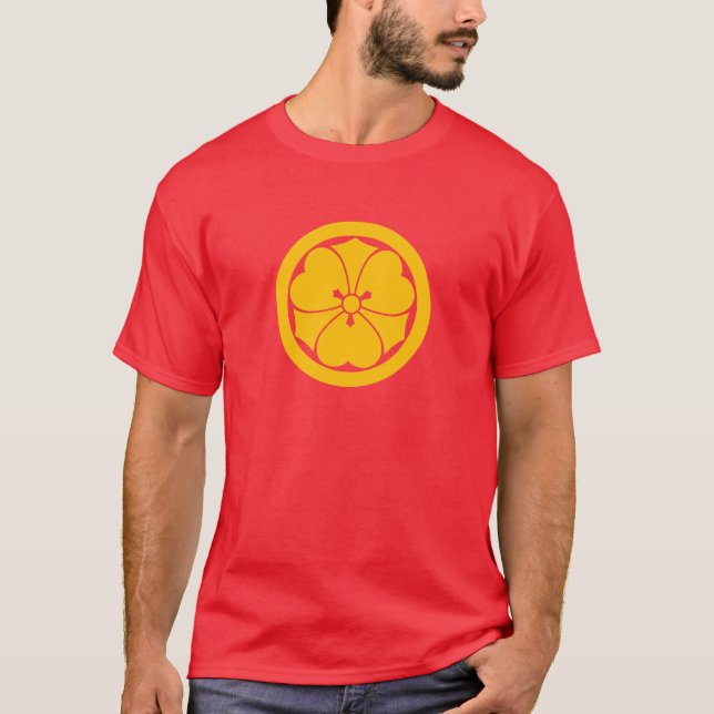 Camiseta Amarillo japonés del clan del samurai de Sakai (Anverso)