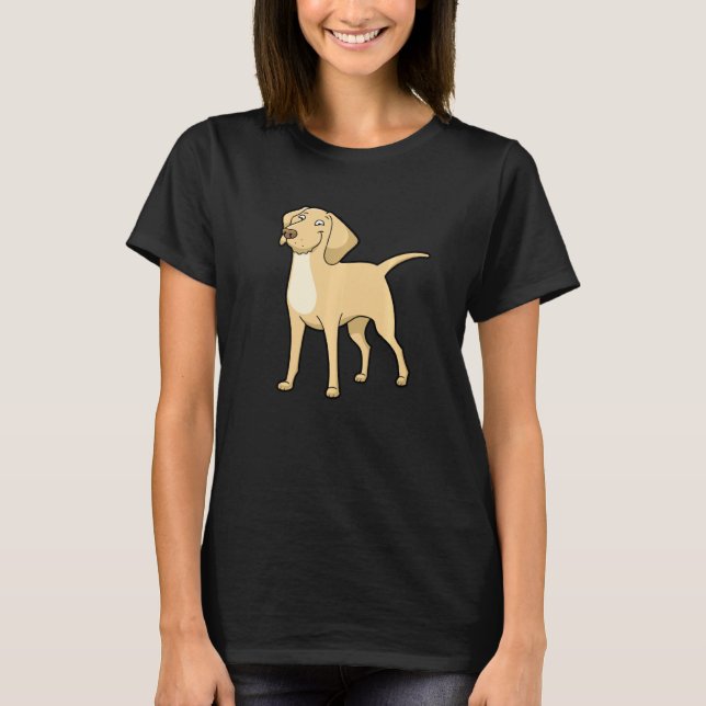 Camiseta Amarillo lindo labrador perro recuperador de oro (Anverso)