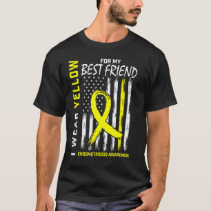 Camiseta Amarillo Mejor Amigo Endometriosis Conciencia Amér