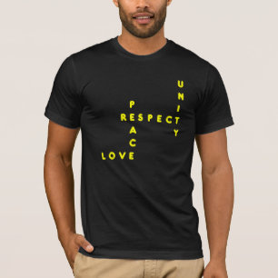 Camiseta Amarillo Plur = Paz Amor Respeto Unidad