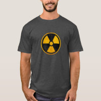 Amarillo radiactivo y negro del reactor nuclear