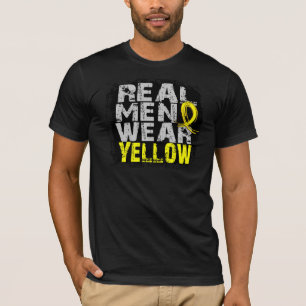 Camiseta Amarillo real del desgaste de hombres de la