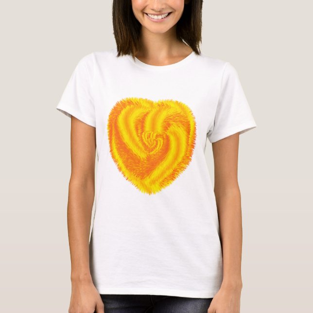 Camiseta Amarillo suave corazón de hadas (Anverso)