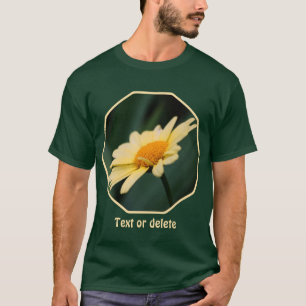 Camiseta Amarillo Suave Flor de Margarita Personalizado