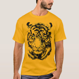 Camiseta Amarillo tigre | Cara de tigre colorida