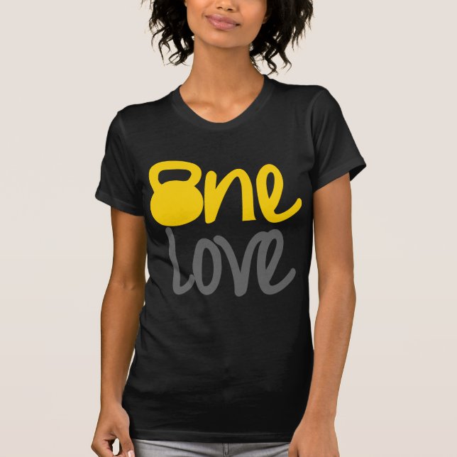Camiseta Amarillo "un amor" Kettlebell (Anverso)