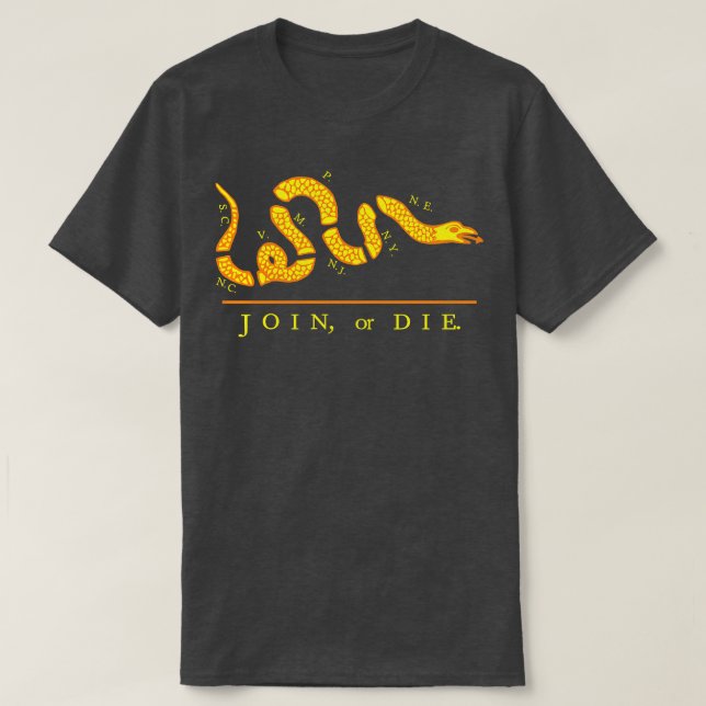 Camiseta Amarillo Únete o Muere (Diseño del anverso)