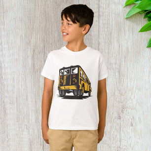 Camiseta Amarillo vintage del autobús escolar retro