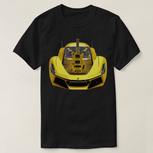 Camiseta Amarillo y Guitarra (Diseño del anverso)