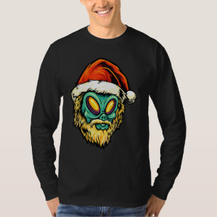 Camiseta Amarrado Santa Claus Alien Head Ufo Lovers Christm