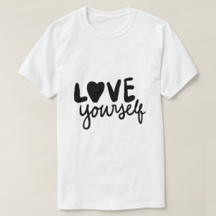 Camiseta Amarte a ti mismo – Tipografía de autocuidado
