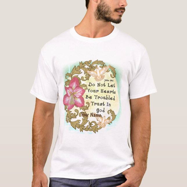 Camiseta Amaryllis Dios de confianza cristiana (Anverso)