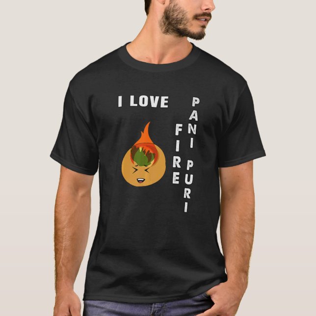 Camiseta ¿amas fire pani puri india food gol (Anverso)