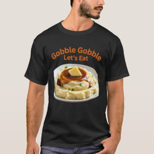 Camiseta Amasar Patatas Retro Día de Acción de Gracias Cena