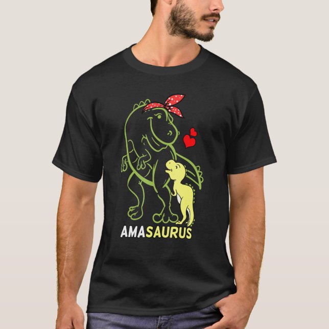 Camiseta Amasauro Ama Tyrannosaurus Dinosaur Baby (Anverso)