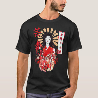 Camiseta Amaterasu Omikami Cherry Blossom Sun Goddess
