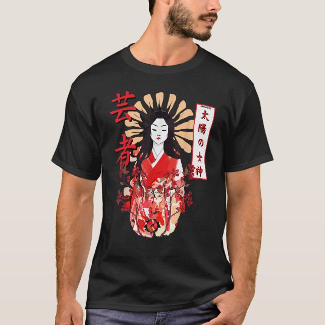 Camiseta Amaterasu Omikami Cherry Blossom Sun Goddess (Anverso)