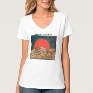 Camiseta AMATERASU, SUN GODDESS Red Black Brown