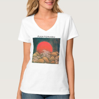 Camiseta AMATERASU, SUN GODDESS Red Black Brown