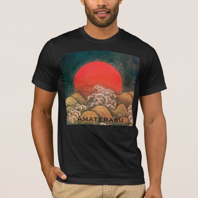 Camiseta AMATERASU, SUN GODDESS Red Black Brown (Anverso)