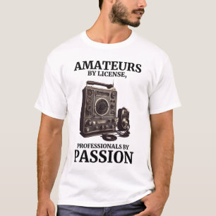 Camiseta Amateur de la radio ventilado por licencia