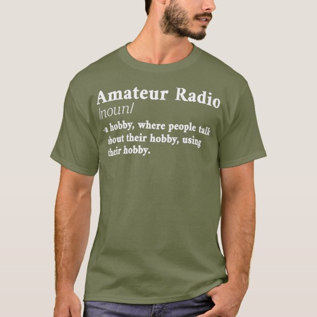 Camiseta Amateur Ham Radio Definition CB Radio Geek CW (Anverso)