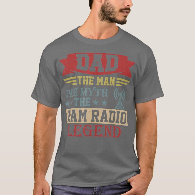 Camiseta Amateur Ham Radio Operator Shirt Gift Para Papá (Anverso)