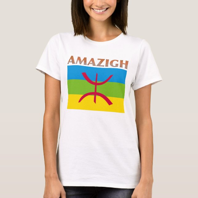 Camiseta Amazigh Kabyle Berber Tattoo símbolos tifinagh art (Anverso)
