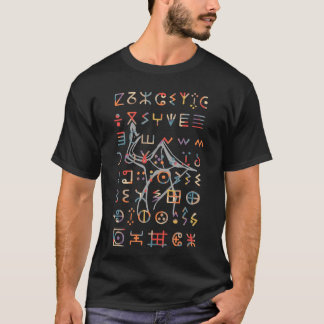 Camiseta Amazigh Kabyle Berber Tattoo símbolos tifinagh art