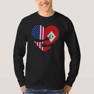 Camiseta Amazigh Rifian American Pride Heart Arrif Bandera