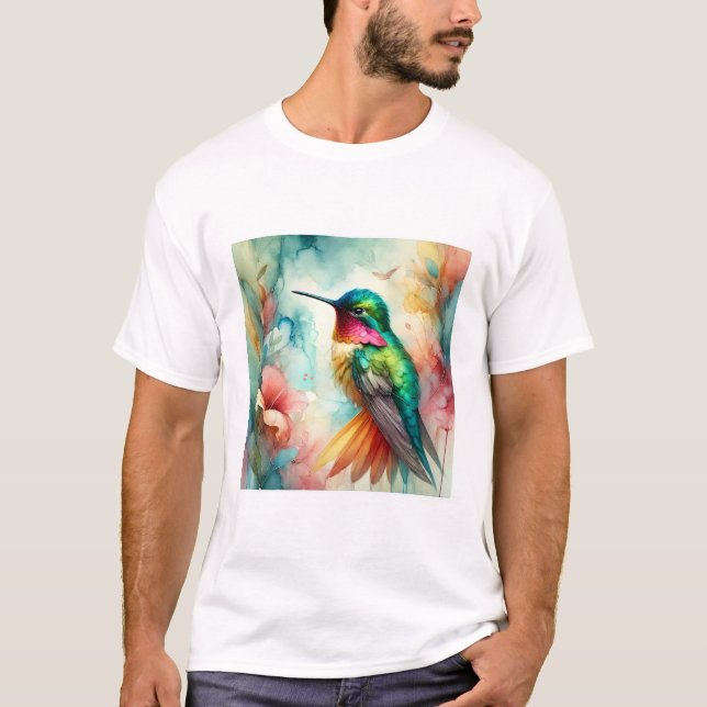 Camiseta Amazilia Hummingbird 300824AREF119 - Watercolor (Anverso)