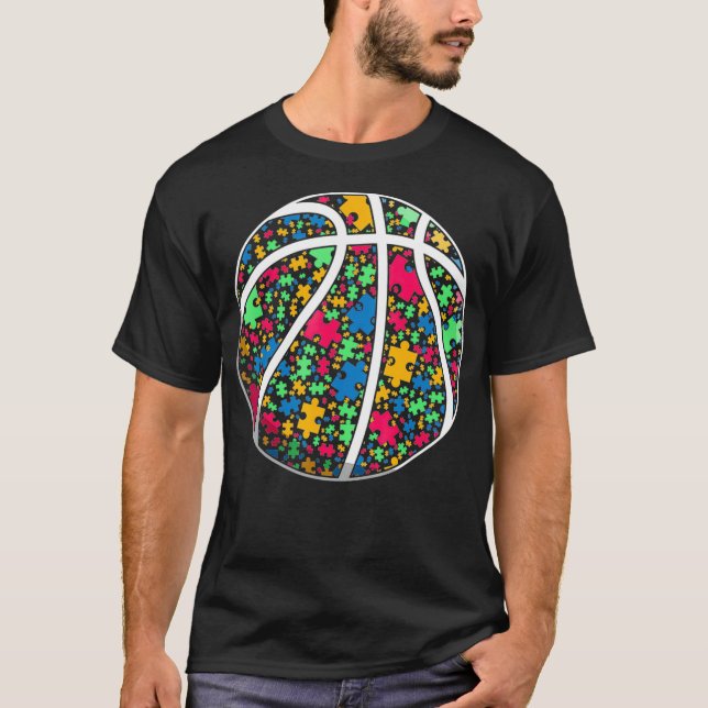 Camiseta Amazing Basketball Autism Sport Autism Awareness K (Anverso)