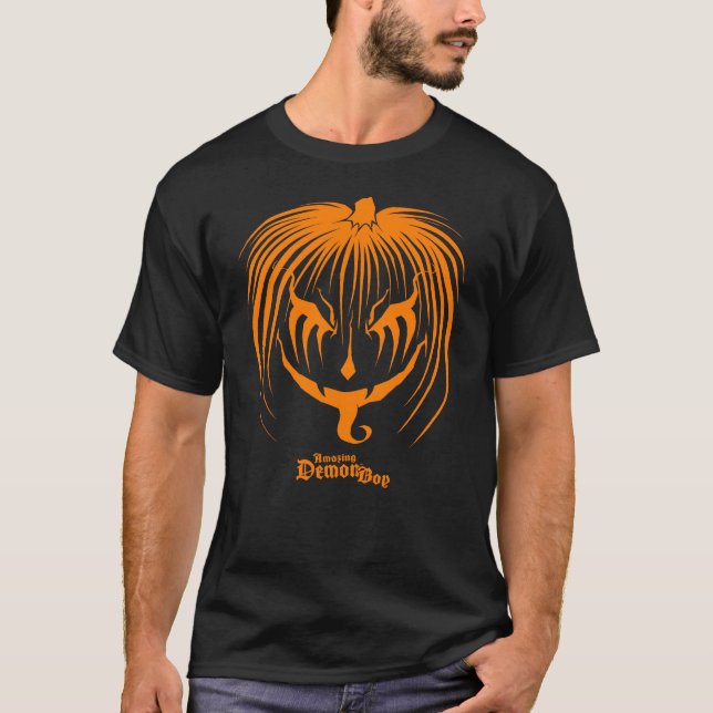 Camiseta Amazing Demonboy Pumpkinhead Orange Halloween (Anverso)