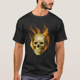 Camiseta Amazing Flaming Skull Design