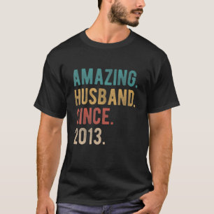 Camiseta Amazing Husband Since 2013 9Th Wedding Anniversary
