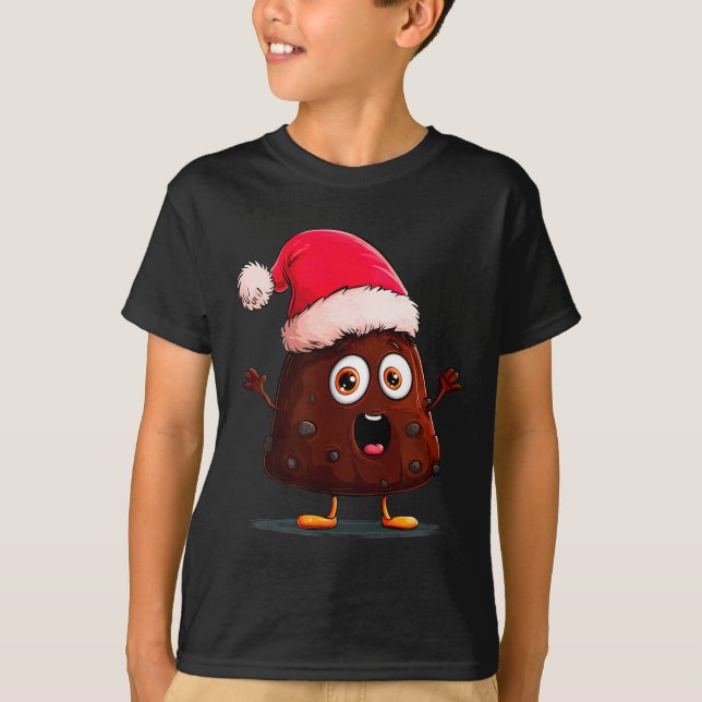Camiseta Amazing Pudding Look With Christmas Hat  (Anverso)