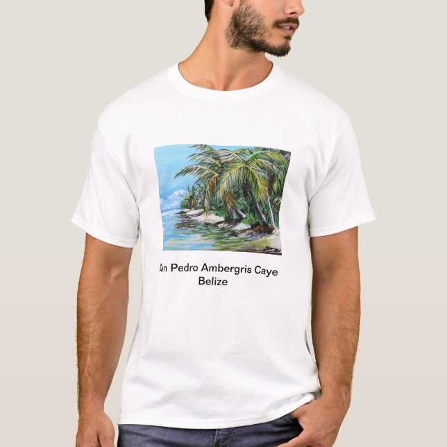 Camiseta Ambergris Caye Belice de San Pedro (Anverso)