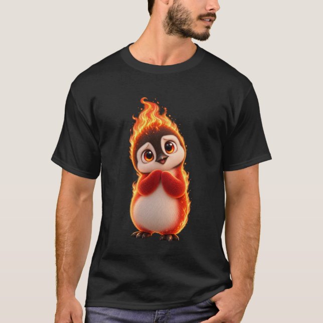 Camiseta Amberlicious Fire Penguin  (Anverso)