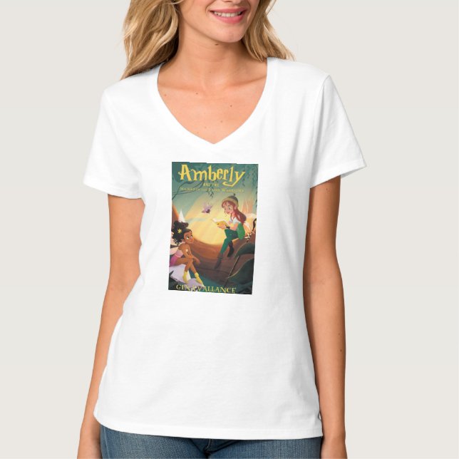 Camiseta Amberly y el secreto de los guerreros de los hados (Anverso)