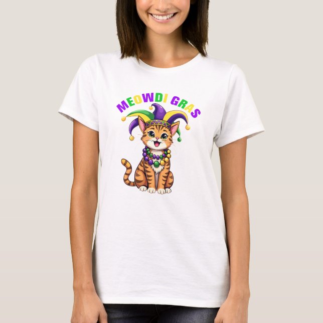 Camiseta Ambiente Divertido del Desfile de Mardi Gras (Anverso)