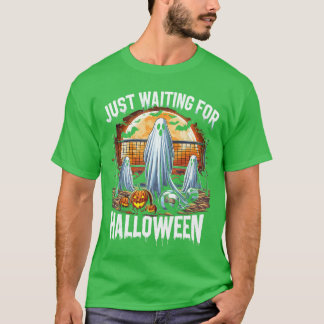 Camiseta Ambiente Espeluznante Esqueleto Solo Esperando Hal
