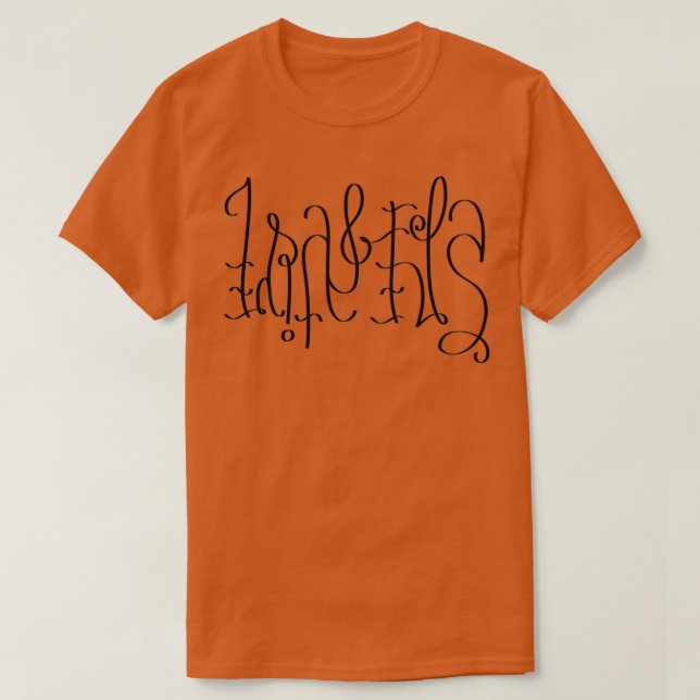 Camiseta Ambigrama de Isabela Creativa Negro (Diseño del anverso)