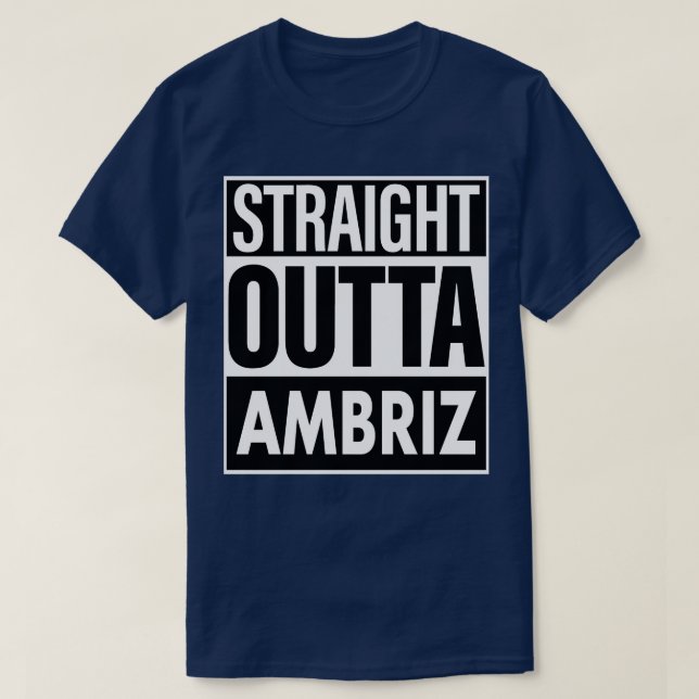 Camiseta Ambriz Nombre Straight Outta Ambriz (Diseño del anverso)