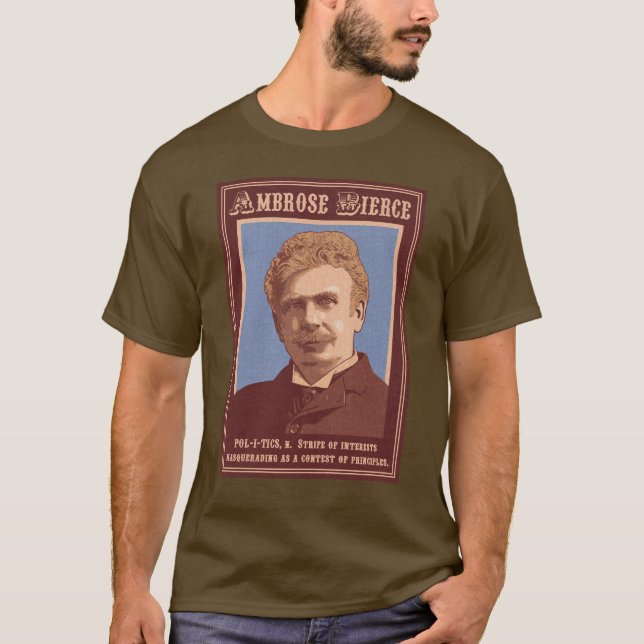 Camiseta Ambrose Bierce - política (Anverso)