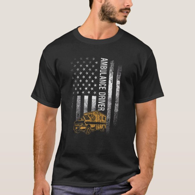 Camiseta Ambulance Driver American Flag  Ambulance Driver (Anverso)