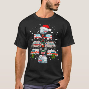 Camiseta Ambulancia Árbol de Navidad AMR Funny EMS EMT Para